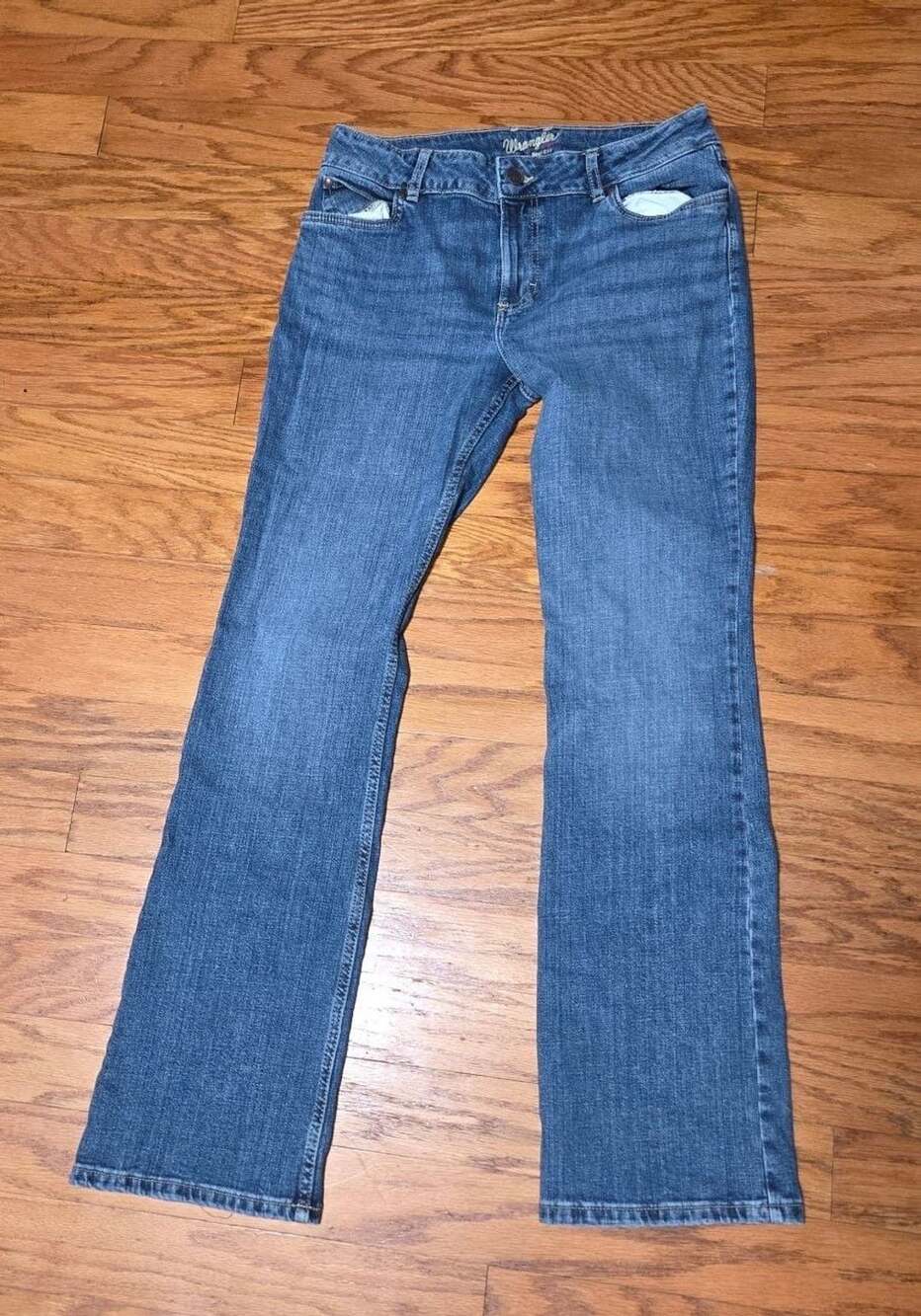 Wrangler Women's Blue Boot Cut Stretch Denim Jeans Size 11x34